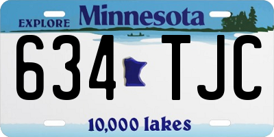 MN license plate 634TJC