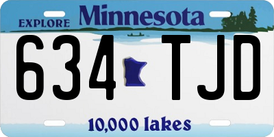 MN license plate 634TJD
