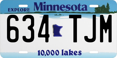 MN license plate 634TJM