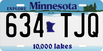 MN license plate 634TJQ