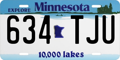 MN license plate 634TJU