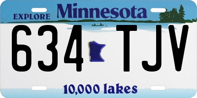MN license plate 634TJV