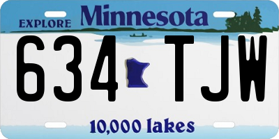 MN license plate 634TJW