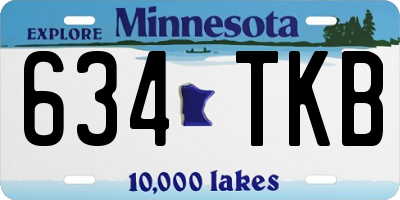 MN license plate 634TKB