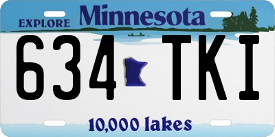 MN license plate 634TKI