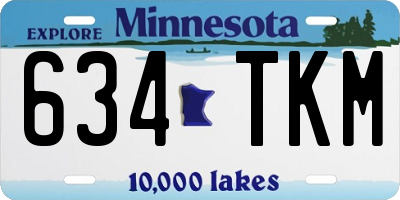 MN license plate 634TKM