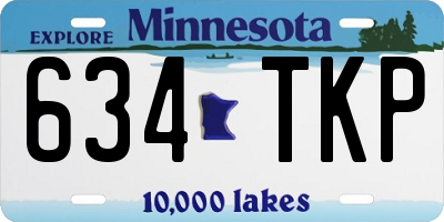 MN license plate 634TKP