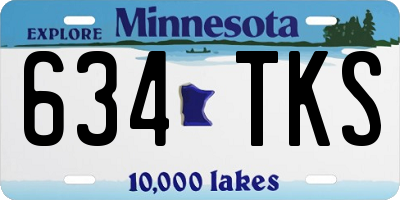 MN license plate 634TKS