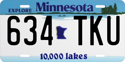 MN license plate 634TKU