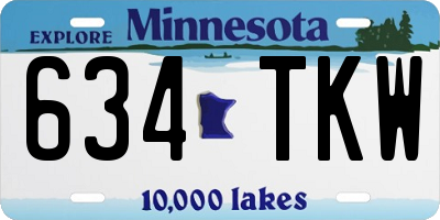 MN license plate 634TKW