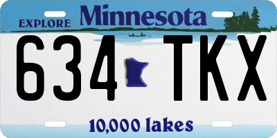 MN license plate 634TKX