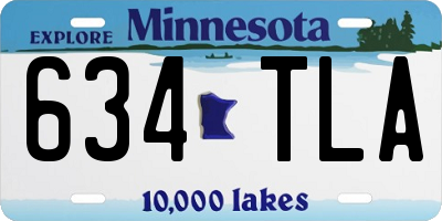 MN license plate 634TLA
