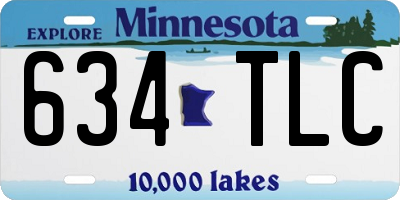 MN license plate 634TLC