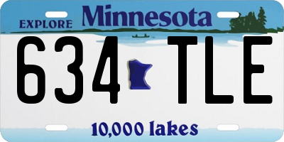 MN license plate 634TLE