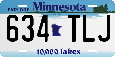 MN license plate 634TLJ