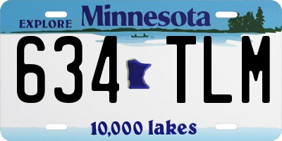 MN license plate 634TLM
