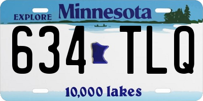 MN license plate 634TLQ
