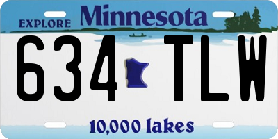 MN license plate 634TLW