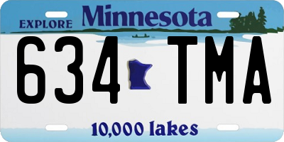 MN license plate 634TMA