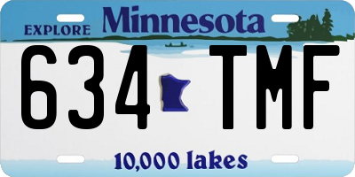 MN license plate 634TMF