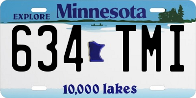 MN license plate 634TMI