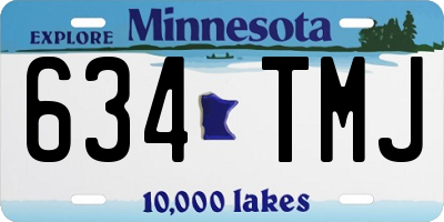 MN license plate 634TMJ