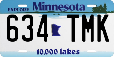 MN license plate 634TMK