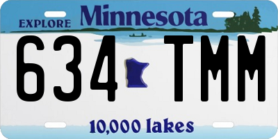 MN license plate 634TMM