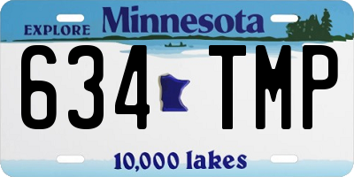 MN license plate 634TMP