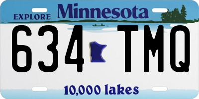 MN license plate 634TMQ