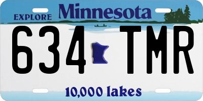 MN license plate 634TMR