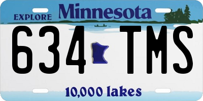 MN license plate 634TMS