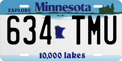 MN license plate 634TMU