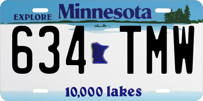 MN license plate 634TMW