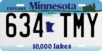 MN license plate 634TMY