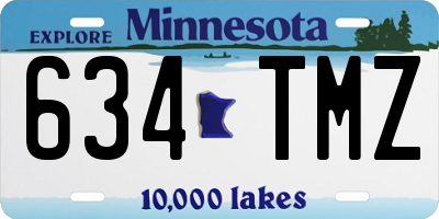 MN license plate 634TMZ