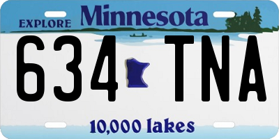 MN license plate 634TNA