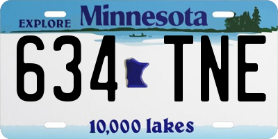 MN license plate 634TNE