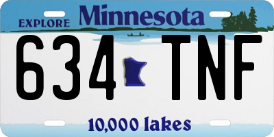 MN license plate 634TNF