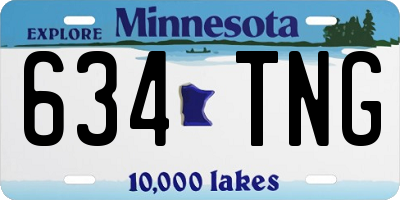 MN license plate 634TNG