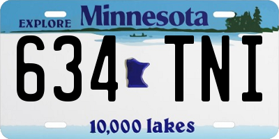 MN license plate 634TNI