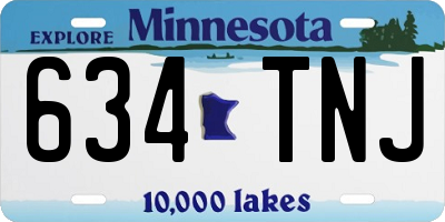 MN license plate 634TNJ