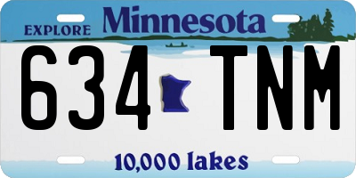 MN license plate 634TNM