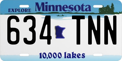 MN license plate 634TNN