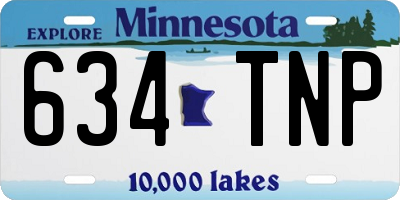 MN license plate 634TNP
