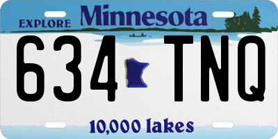 MN license plate 634TNQ