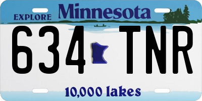MN license plate 634TNR