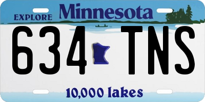 MN license plate 634TNS