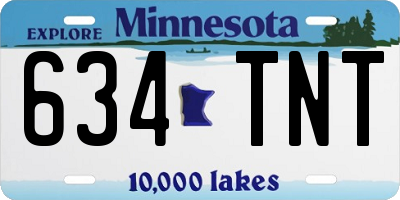MN license plate 634TNT