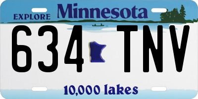 MN license plate 634TNV
